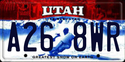 UT license plate A268WR