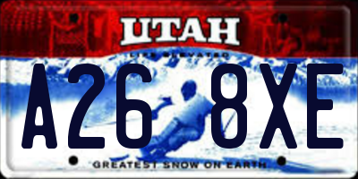 UT license plate A268XE