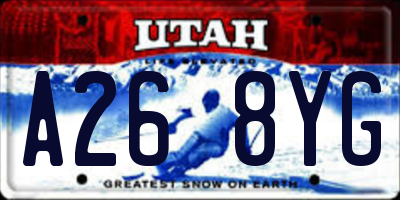UT license plate A268YG