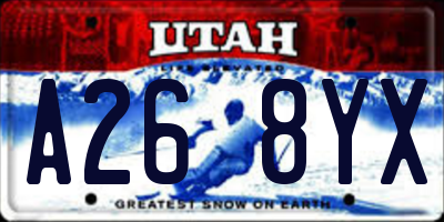 UT license plate A268YX