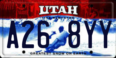 UT license plate A268YY