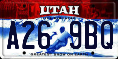 UT license plate A269BQ