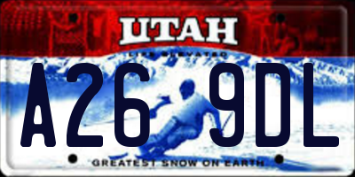 UT license plate A269DL