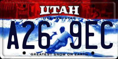 UT license plate A269EC