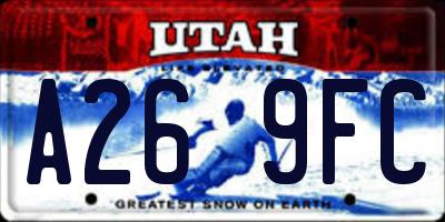 UT license plate A269FC