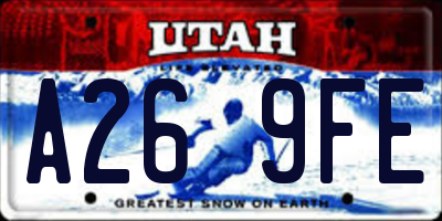 UT license plate A269FE
