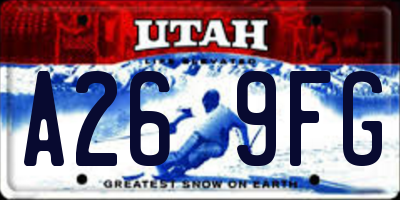 UT license plate A269FG