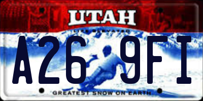 UT license plate A269FI