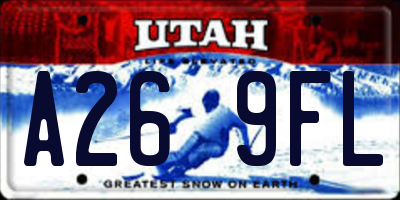 UT license plate A269FL
