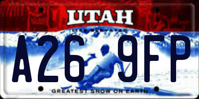 UT license plate A269FP