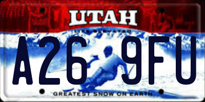 UT license plate A269FU