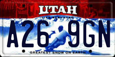 UT license plate A269GN