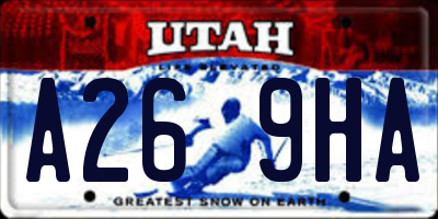 UT license plate A269HA