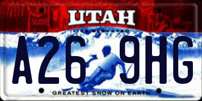 UT license plate A269HG