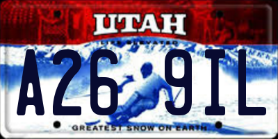 UT license plate A269IL