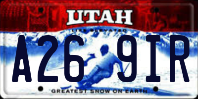 UT license plate A269IR