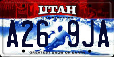 UT license plate A269JA