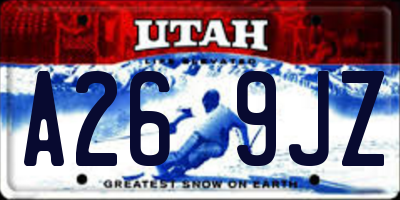 UT license plate A269JZ