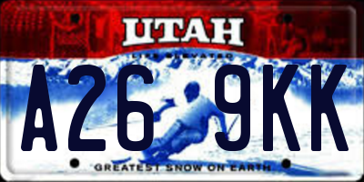 UT license plate A269KK