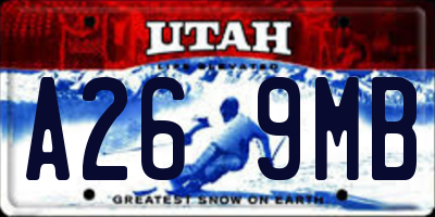 UT license plate A269MB