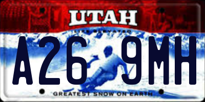 UT license plate A269MH