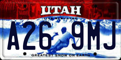UT license plate A269MJ