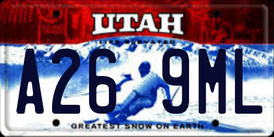 UT license plate A269ML