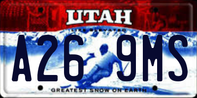 UT license plate A269MS