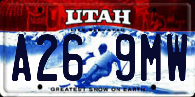 UT license plate A269MW