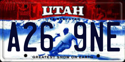 UT license plate A269NE