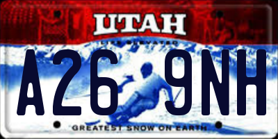 UT license plate A269NH