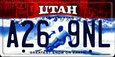UT license plate A269NL