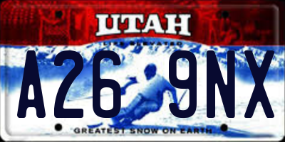 UT license plate A269NX