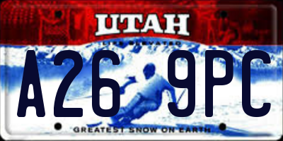 UT license plate A269PC