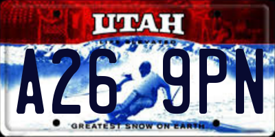 UT license plate A269PN