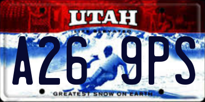 UT license plate A269PS