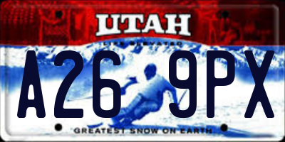 UT license plate A269PX