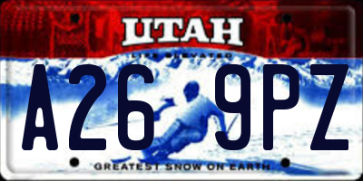 UT license plate A269PZ