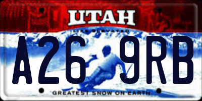 UT license plate A269RB