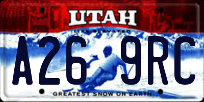 UT license plate A269RC