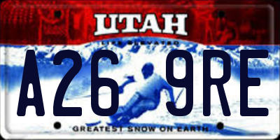 UT license plate A269RE