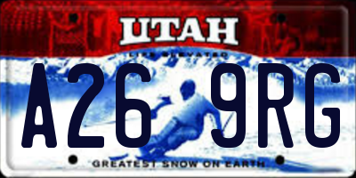 UT license plate A269RG