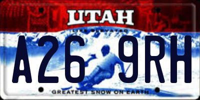 UT license plate A269RH