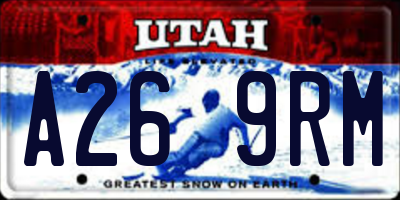 UT license plate A269RM