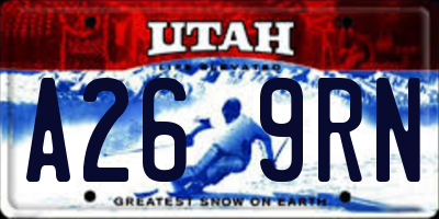 UT license plate A269RN