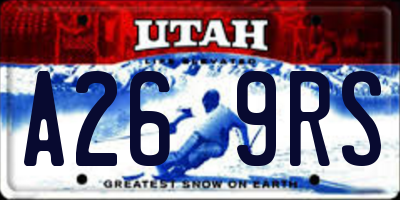 UT license plate A269RS