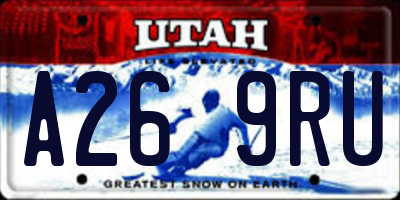 UT license plate A269RU