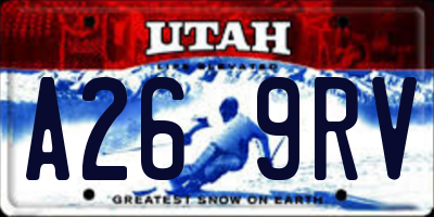 UT license plate A269RV