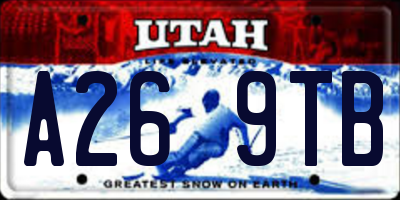 UT license plate A269TB