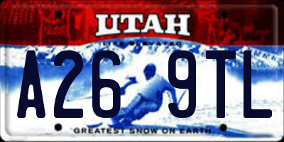 UT license plate A269TL